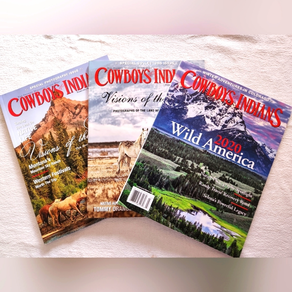 3 Cowboys & Indians Magazines Featuring Photography